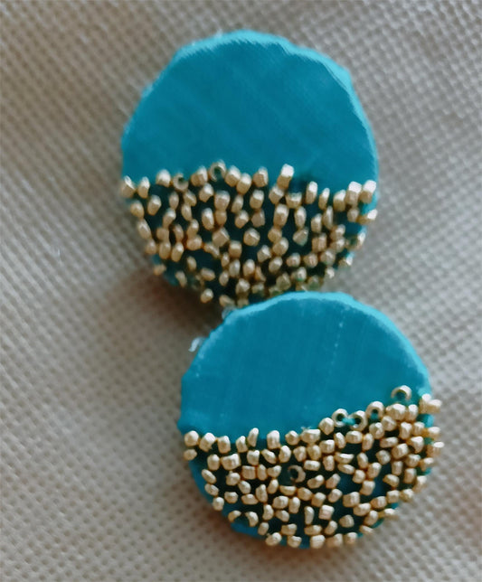 FABRIC & BEADS EARRINGS